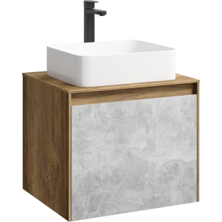 Подвесная тумба под раковину Aqwella Mobi MOB0106DB+MOB0706BS 60 см