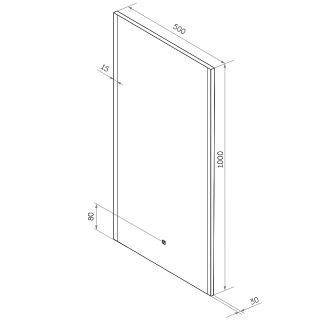 Зеркало с подсветкой Continent Modern ЗЛП619 с сенсорным выключателем 50x100см