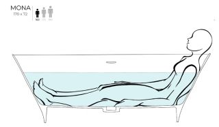 Ванна из искусственного камня Salini Mona S-Stone 102922M 170x72см белый матовый