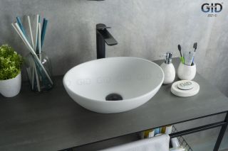 Раковина Gid N900 51164 накладная белый матовый 41x34x15