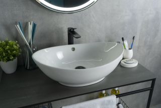 Раковина Gid N9019 51108 накладная белая 60x37x19