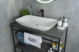 Раковина Gid N9122 51124 накладная белая 71x40x14