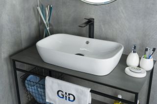 Раковина Gid N9217 51132 накладная белая 61x34x13.5