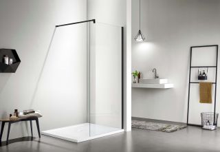 Душевая перегородка Aquatek Walk in с держателем AQ WIW 08020GM 80 см оружейная сталь