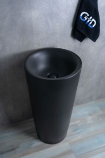 Раковина Gid Nb130bg 81110 накладная черная графит 40x40x85