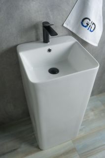 Раковина Gid Nb148 81117 накладная белая 42x41x86