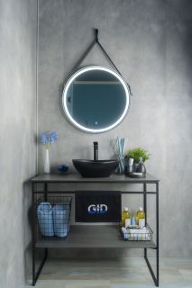 Раковина Gid Nc901 52223 накладная черная матовая 41x34x15