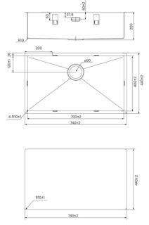 Кухонная мойка IDDIS Edifice EDI74S0i77 74см сатин
