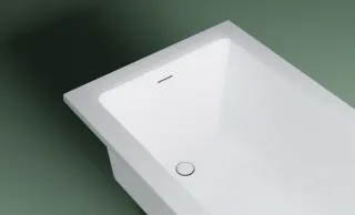 Ванна из искусственного камня Astra-Form Нейт 01010042+08010053 160x70 см с щелевым переливом донный клапан белый глянец