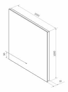 Зеркало с подсветкой Misty Нембус 100см белый