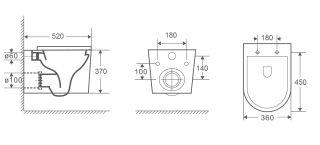 Унитаз подвесной Weltwasser WW NESENBACH 004 GL-WT 10000008265 белый