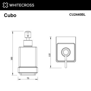 Дозатор для жидкого мыла подвесной WHITECROSS Cubo CU2440GL золото