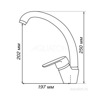 Смеситель для кухни Акватон Нимо терракот 1AX002FCXX270