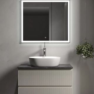 Столешница для ванной комнаты Sancos TT80A1 80см без отверстия под смеситель black sky