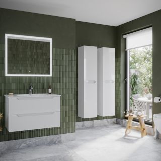 Подвесная тумба под раковину Sancos Norma 2.0 NR2.080W 80см белый глянец