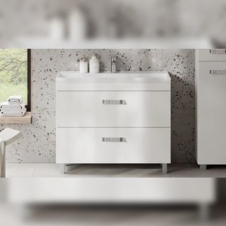 Тумба под раковину напольная Velvex Orlando tn.ORL.CLA.100.2Y белый матовый, 100 см