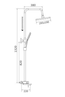 Душевая стойка Shevanik S8236H чёрный
