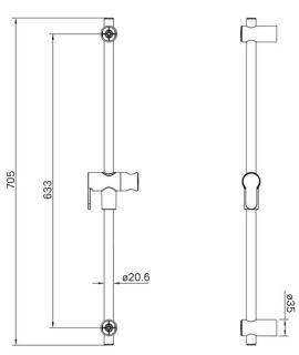 Душевая штанга IDDIS Ray RAY70W0i17 белый матовый