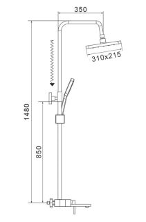 Душевая стойка Shevanik S6836C белый