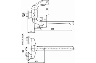 Смеситель для ванны Rav Slezak SAZAVA SA057.5 хром