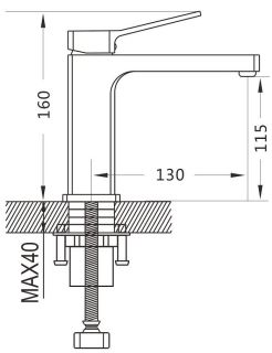 Смеситель для раковины Shevanik S9901H чёрный