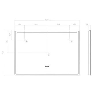 Зеркало с подсветкой Vigo Geometry Step 235 100 см
