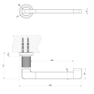 Бумагодержатель Gessi Inciso 58455.149 никель брашированный