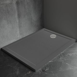 Душевой поддон Veconi Pietra AG, 800x800x30, искусственный камень, антрацитово-серый