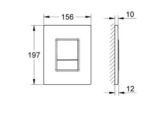 Кнопка смыва Aquatek Pneumo N PNN-0000003 пневматическое управление хром матовый