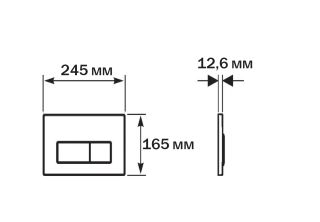 Кнопка смыва Aquatek Pneumo S PNS-0000008 пневматическое управление хром матовый