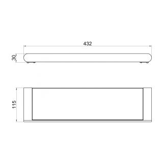 Полка стеклянная Timo Saona 13072/03 чёрный