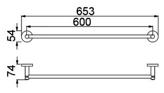 Полотенцедержатель Timo Saona 13053/18 чёрное золото