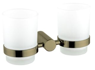 Стакан для ванной комнаты Haiba HB8408-4 двойной бронза