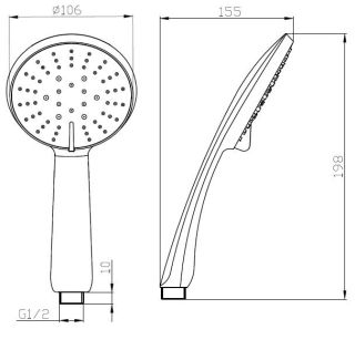 Лейка для душа ESKO SCU855 хром