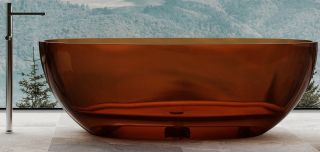 Прозрачная ванна ABBER Kristall AT9702Opal из полиэфирной смолы 180x85см коричневый