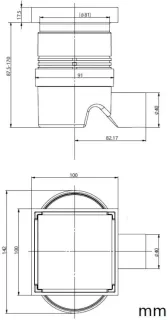 Душевой трап Allen Brau Priority 9.50023.BN  10 см никель браш