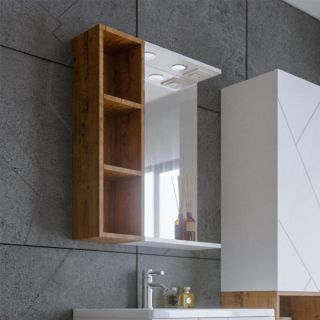 Шкаф навесной открытый Бриклаер Кристалл 4627125416033 20 см дуб бунратти