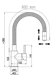 Смеситель для кухни Rav Slezak Seina SE919.5/10CMATZ черный