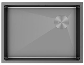 Мойка кухонная Paulmark Next-Skew PM885844-GM воронёная сталь