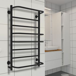 Полотенцесушитель электрический Indigo Europe Lux LELLE80-40BRRt 80x40 см чёрный муар