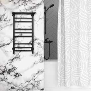 Полотенцесушитель электрический Indigo Line Trinity LСLTE70-30PBRRt с полкой 70x30 см чёрный муар