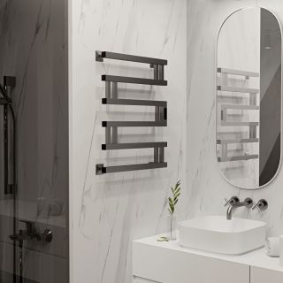 Полотенцесушитель электрический Indigo Muza DGM60-50GNSRt 60x50 см оружейная сталь