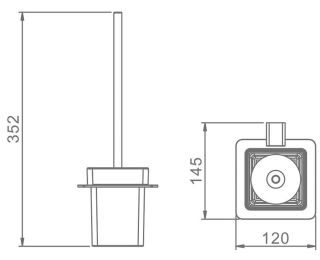 Ёршик настенный Raglo R301.10.09 графит