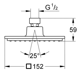 Верхний душ GROHE Euphoria Cube 27705000 хром
