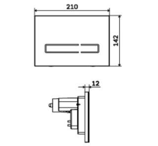 Кнопка смыва Am.Pm Touch Pro I0450A38  сенсорная