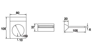 Мыльница Rose RG1603H чёрный