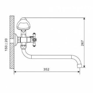 Смеситель для ванны Gappo G2246 хром