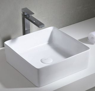 Раковина накладная Azario 39х39х13 фаянс (AZ41120)