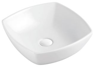 Раковина накладная Azario 42х42х13.5 фаянс, цвет Белый (AZ2076SP)