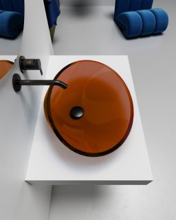 Раковина ABBER Kristall AT2812Opal 53см коричневый